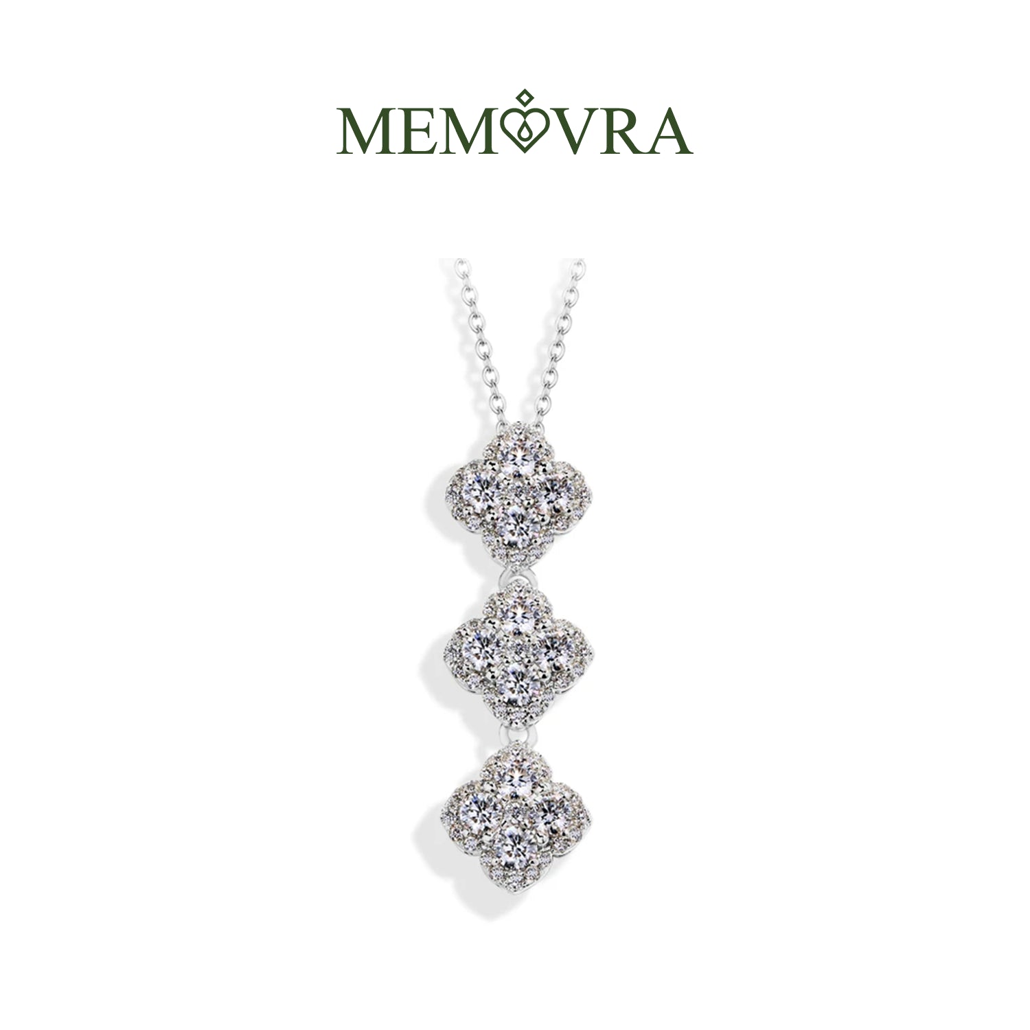 Eternal Moissanite Flower Pendant Necklace